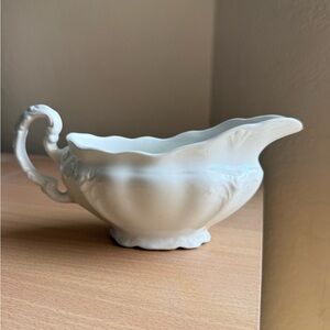 Antique Johnson Bros ironstone gravy boat white English ironstone pitcher